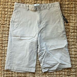 Class Club Modern Fit boys size 20 khaki tan flat front uniform shorts